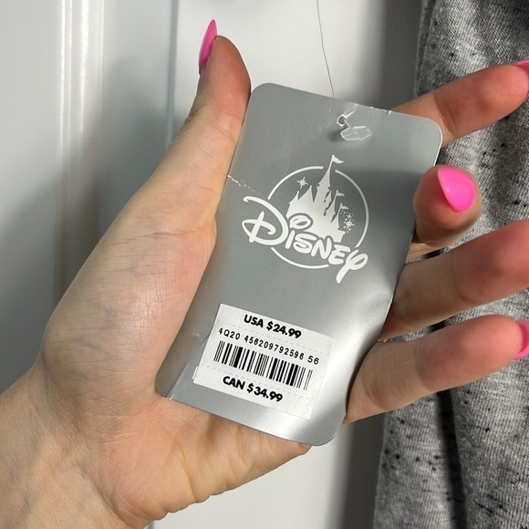 NWT Disney Store Mickey Mouse Grey V Neck Shirt Size XS - Picture 4 of 7